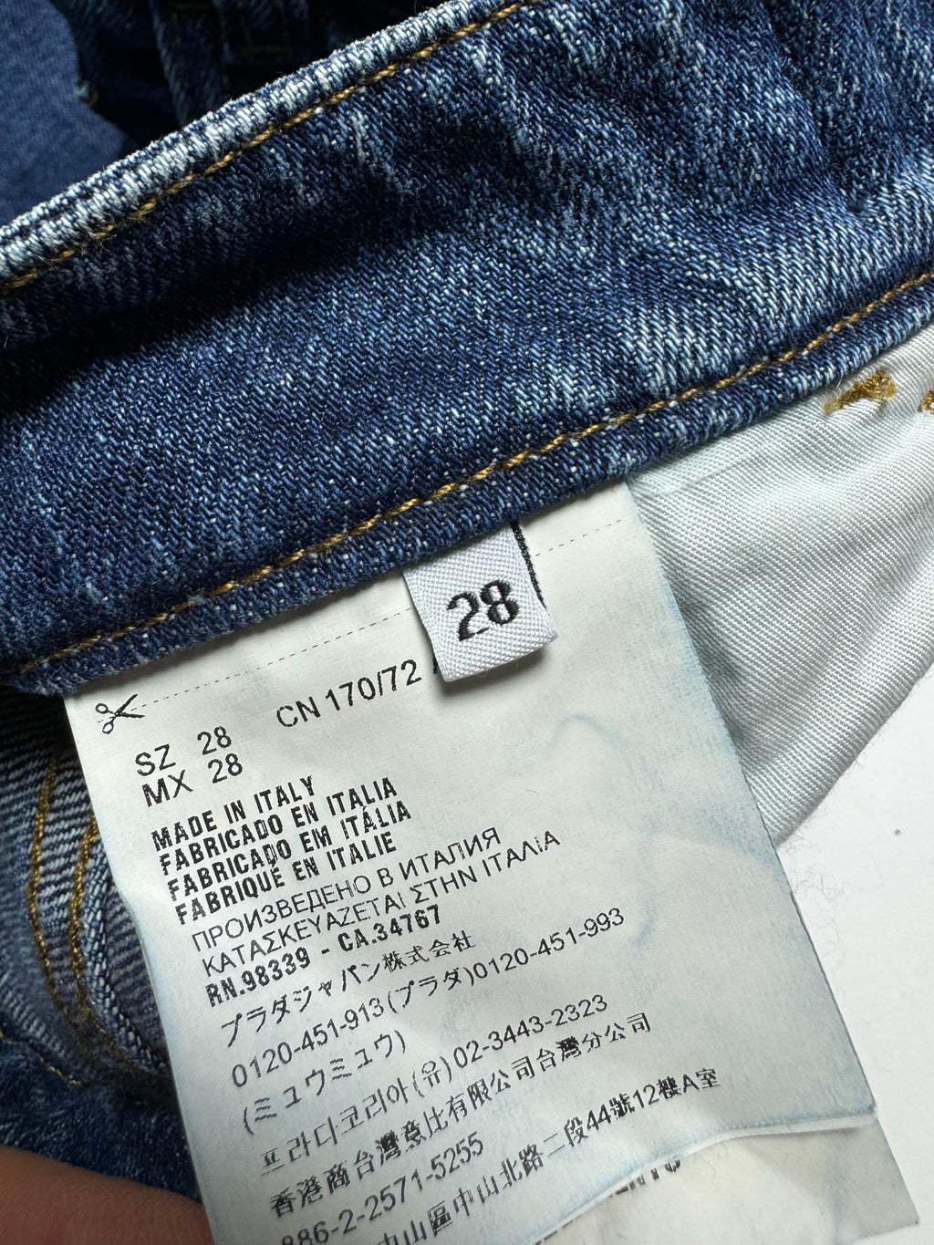 Prada Stone Washed Jean