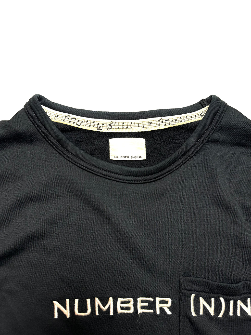 Number Nine Thick Cropped Black Tee