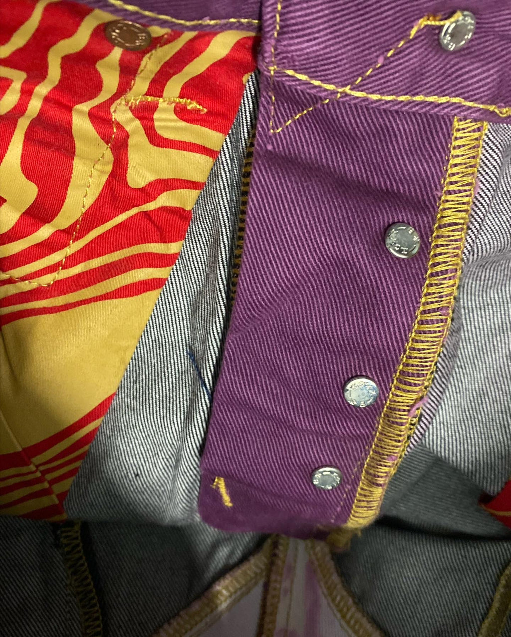 Evisu Daicock Purple Pink Gradient Daicock Jean