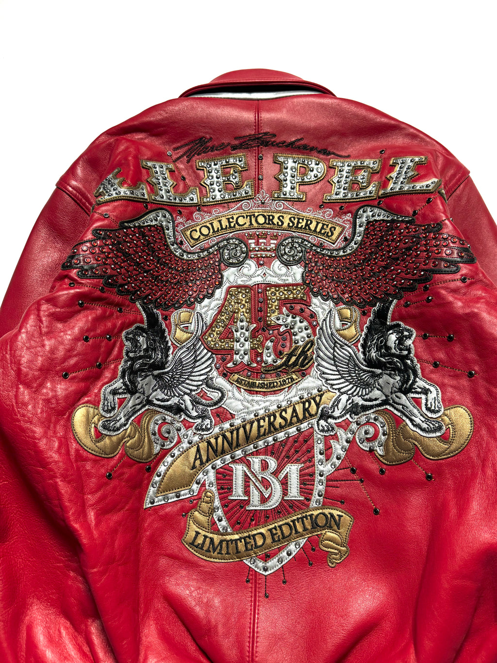 Pelle Pelle Red Leather 45th Anniversary Jacket