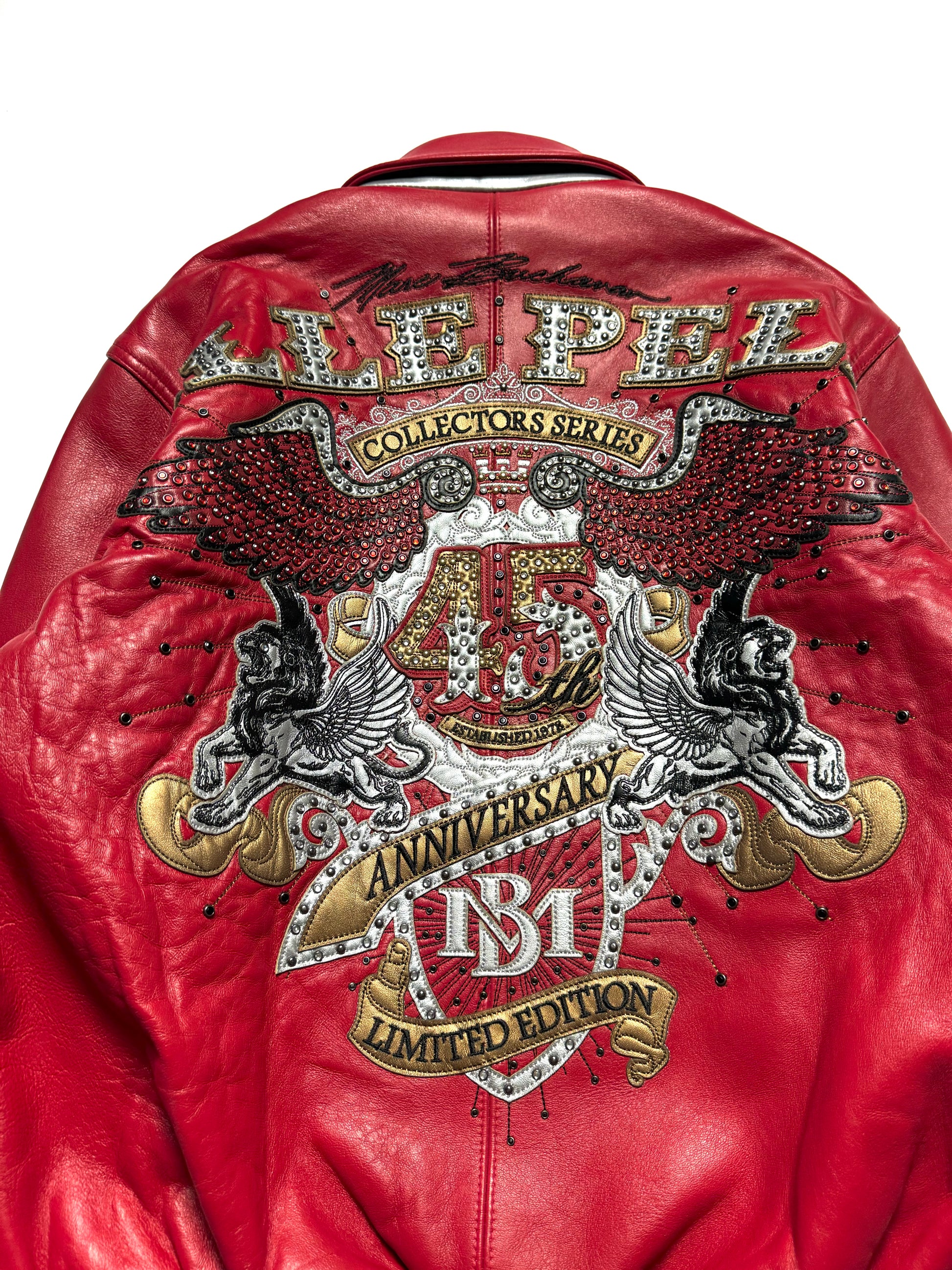 Pelle Pelle Red Leather 45th Anniversary Jacket