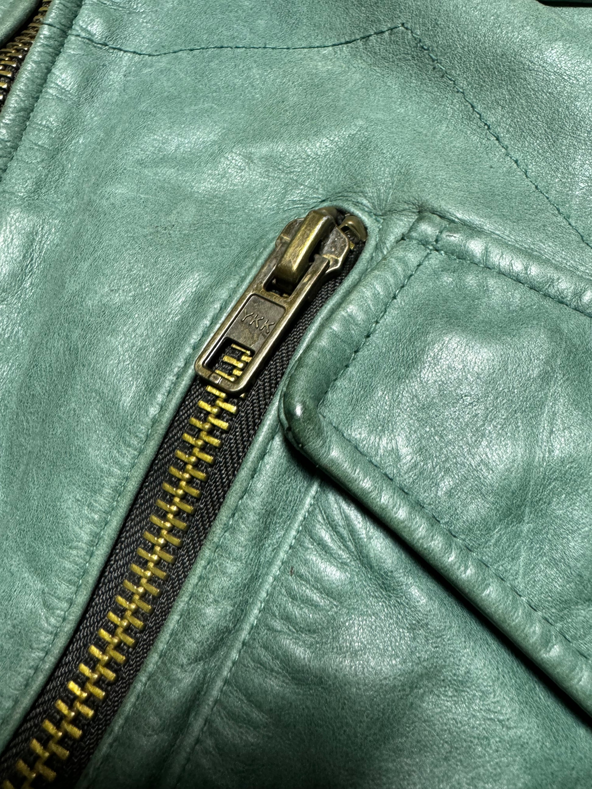 Avirex Green Leather Pilot Fly Jacket