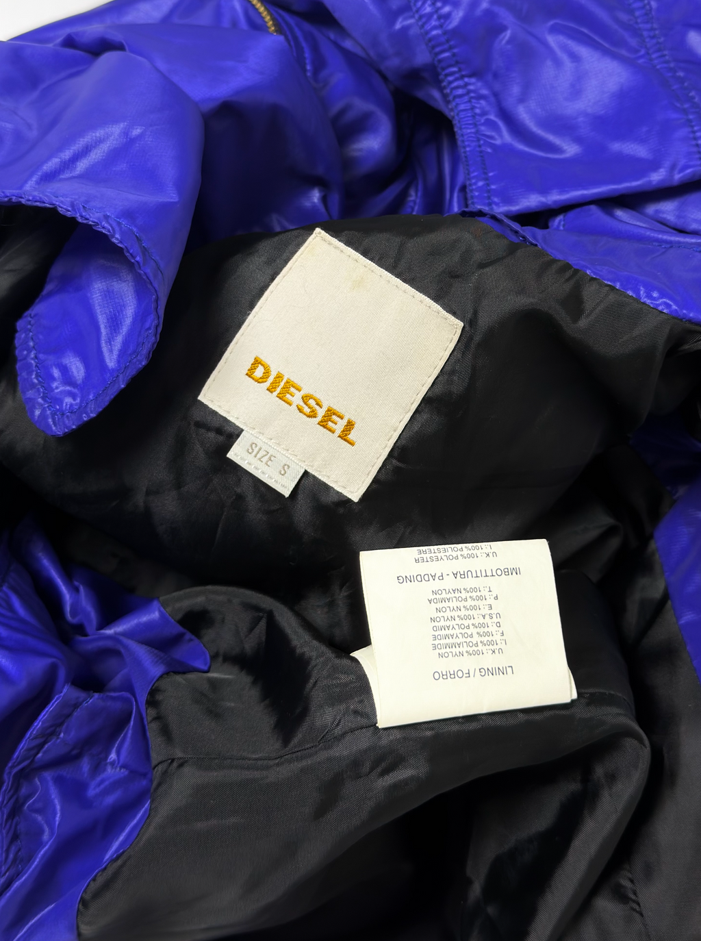 Diesel Purple Nylon Biker Jacket