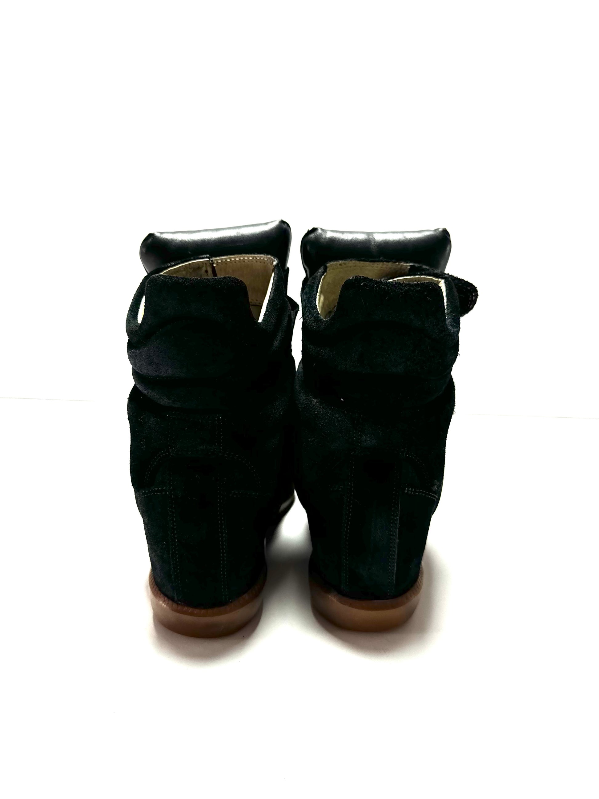 Isabel Marant Bekett Wedge Black Suede Sneaker