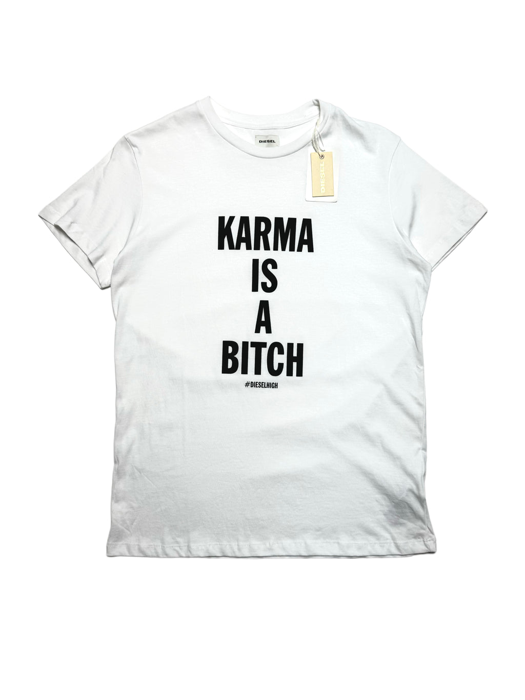 Diesel White  "Karma is Bitch" Tee