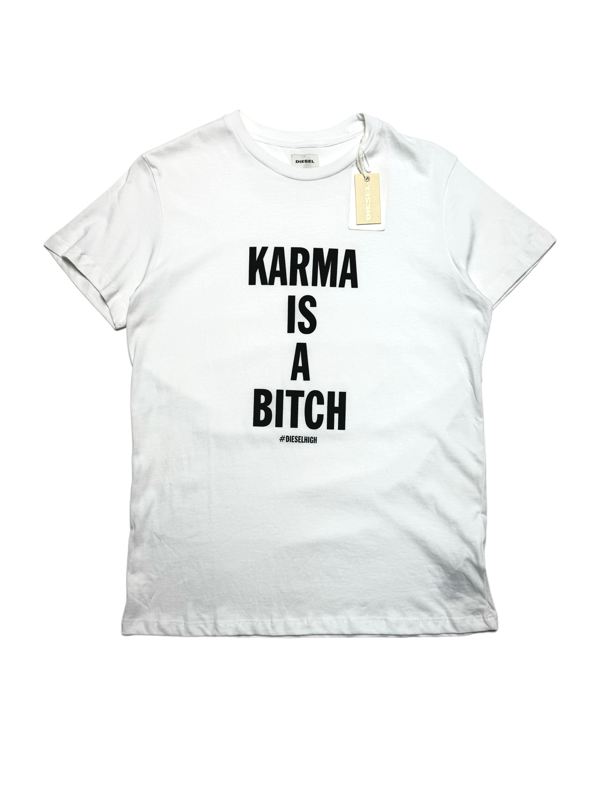 Diesel White  "Karma is Bitch" Tee