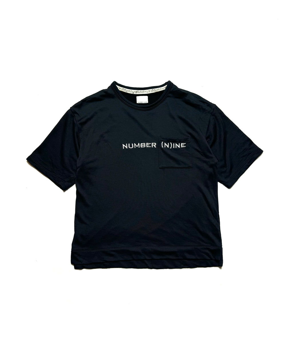 Number Nine Thick Cropped Black Tee