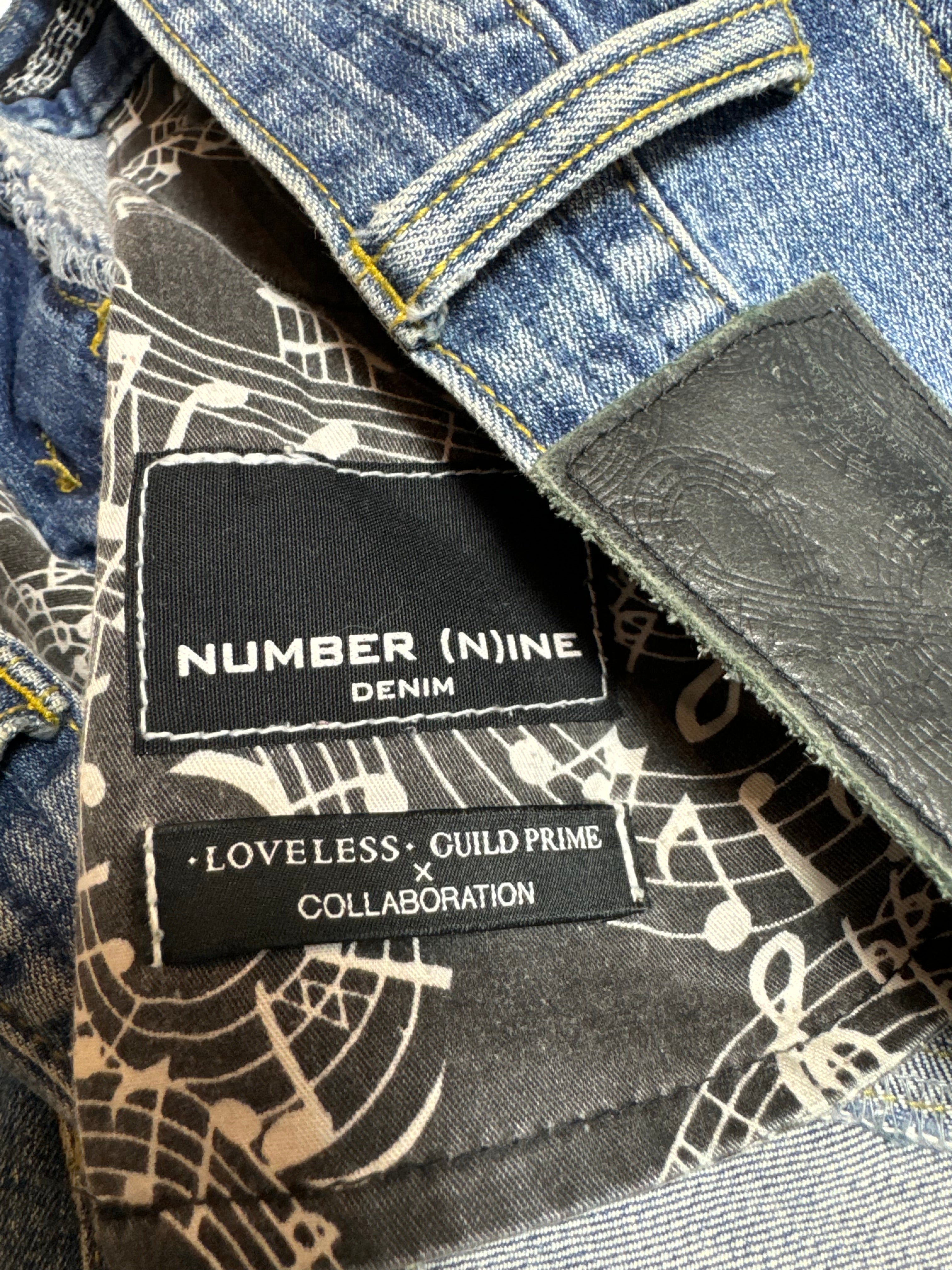 Number Nine x Loveless Guild Prime Music Symbols Patch Distressed