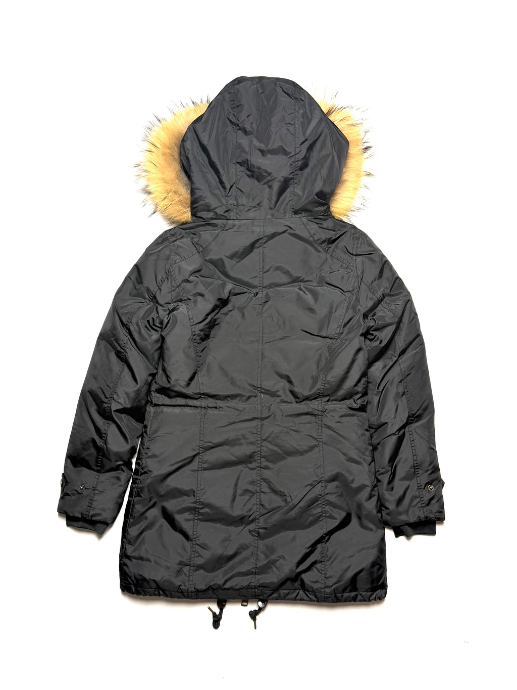 BURBERRY Fur Puffer Coat Black