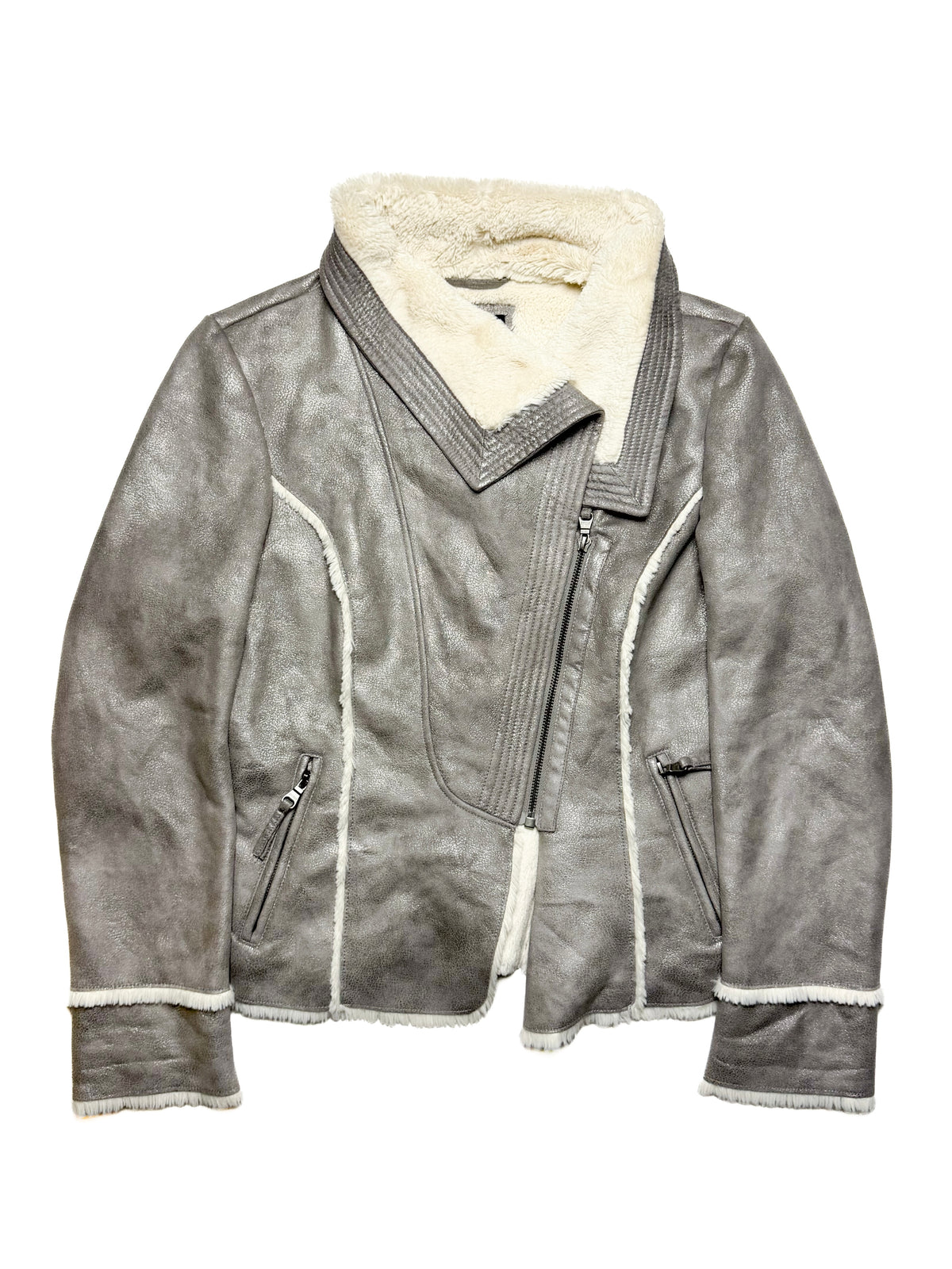 GUESS Fur Biker Jacket