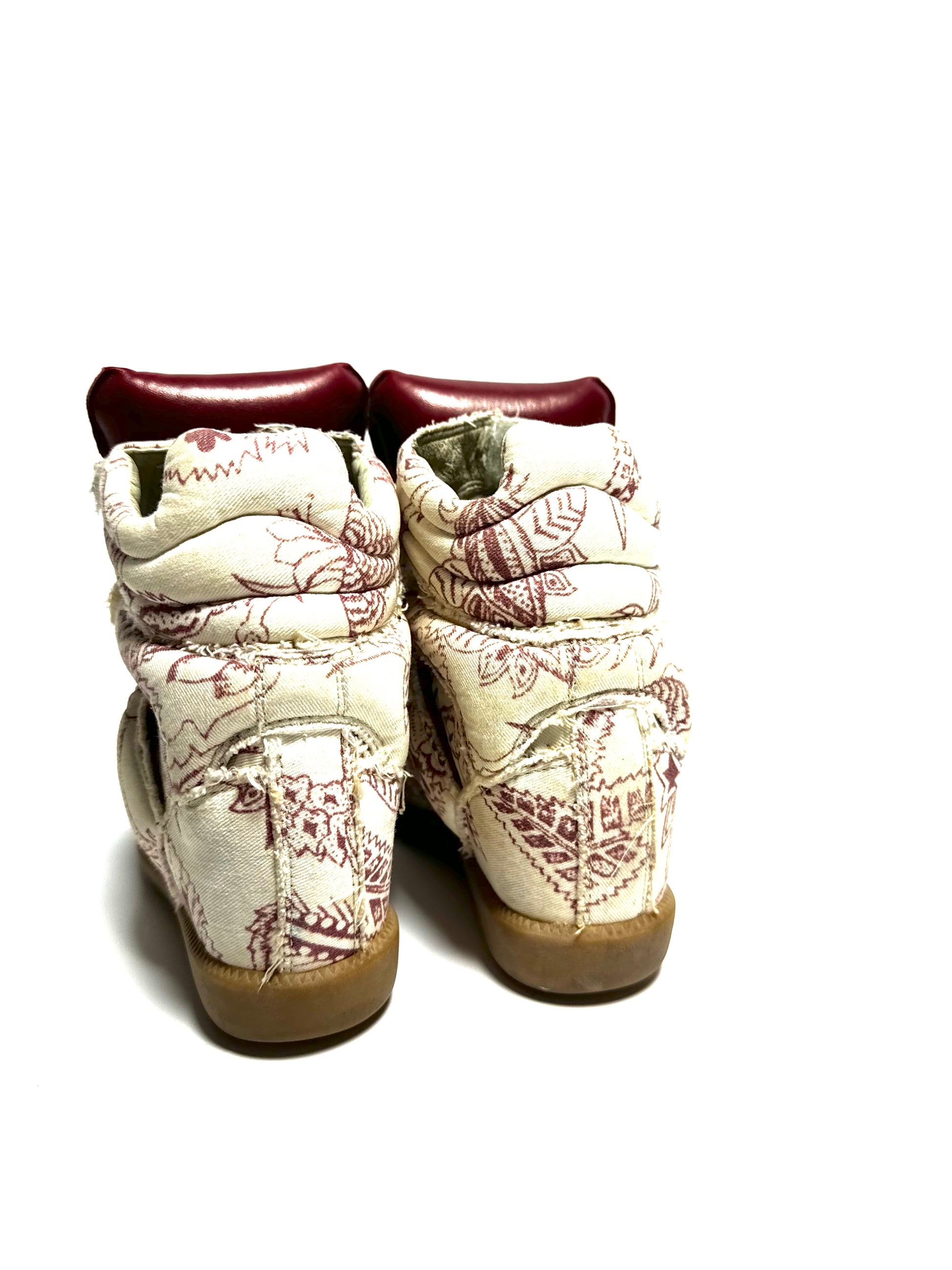 Isabel Marant Ecru Canaee Floral Print Shoe