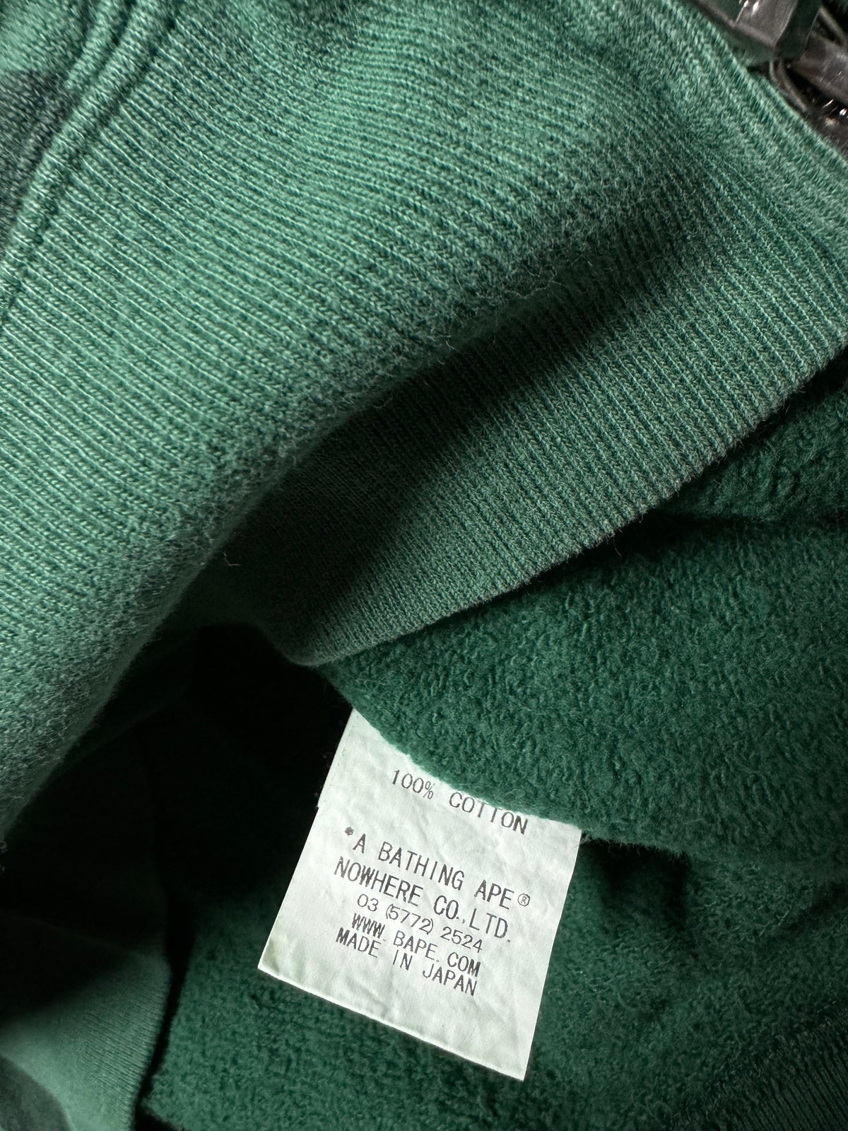 BAPE OG Green Camo Full Zip Hoodie 2010s (Shibuya Camo)