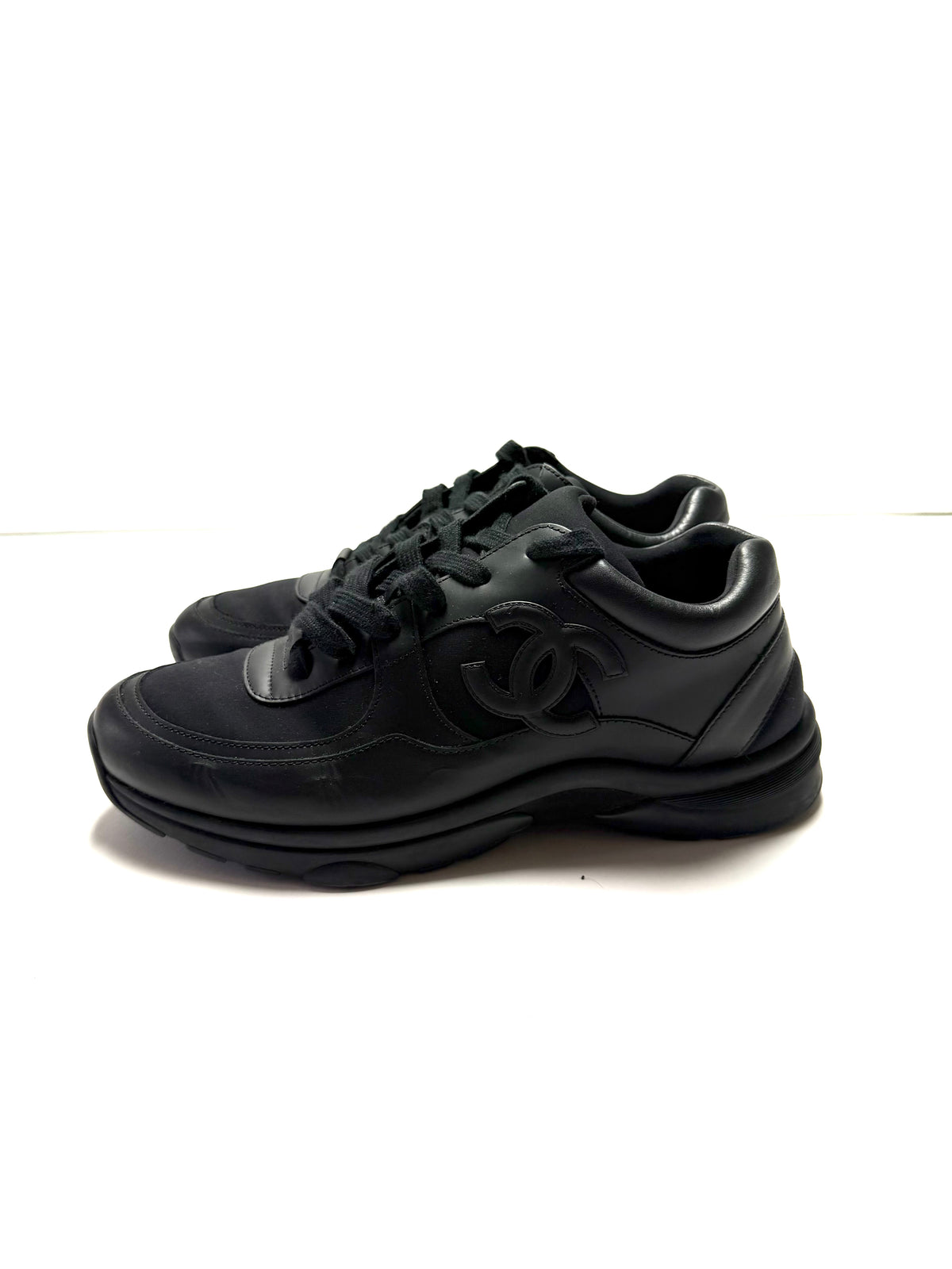 Chanel CC Uniform Triple Black Sneaker