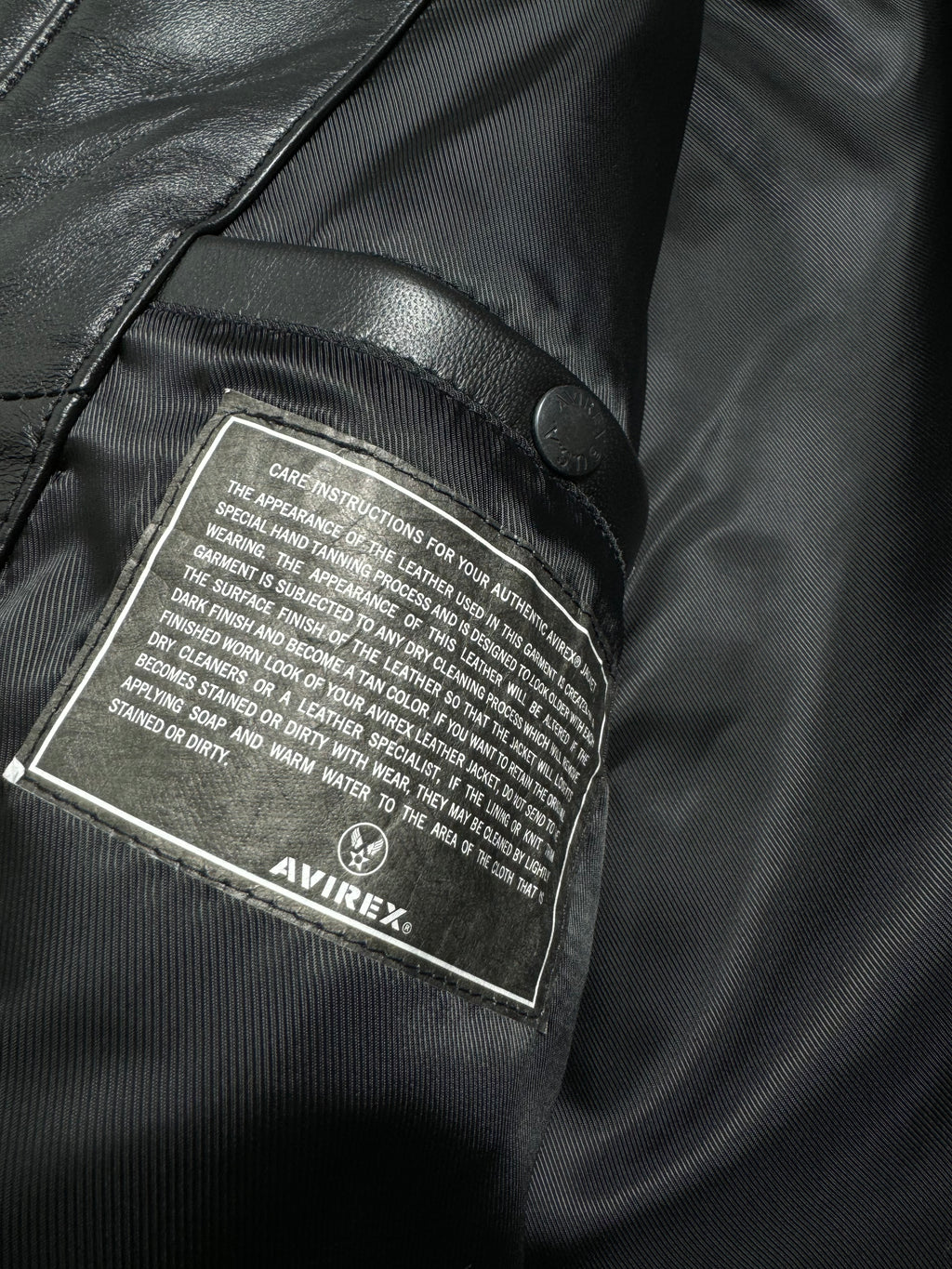 Avirex Varisty Black Leather Jacket