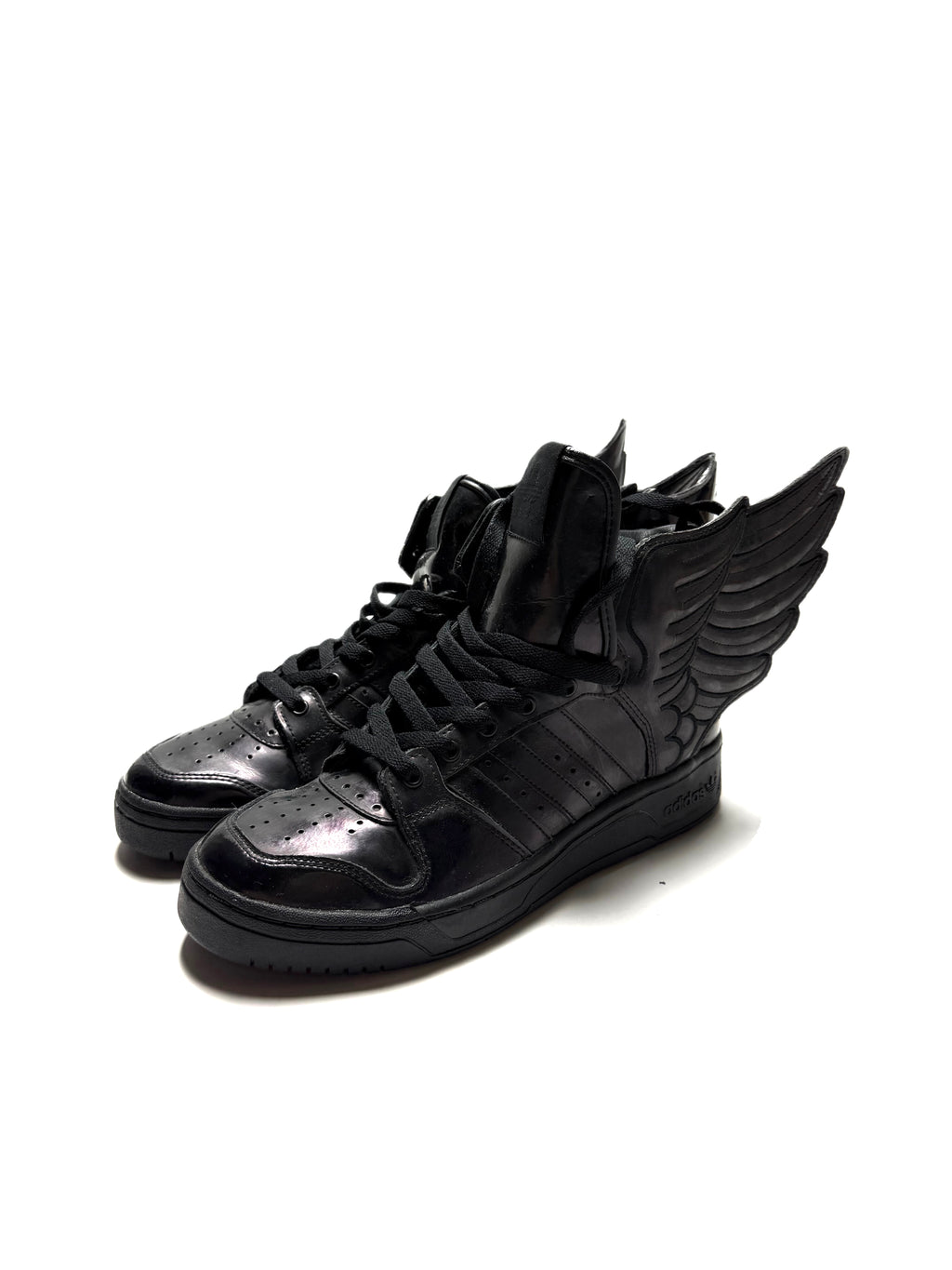 Jeremy Scott x Adidas Black Patent Wing 2.0 Sneaker