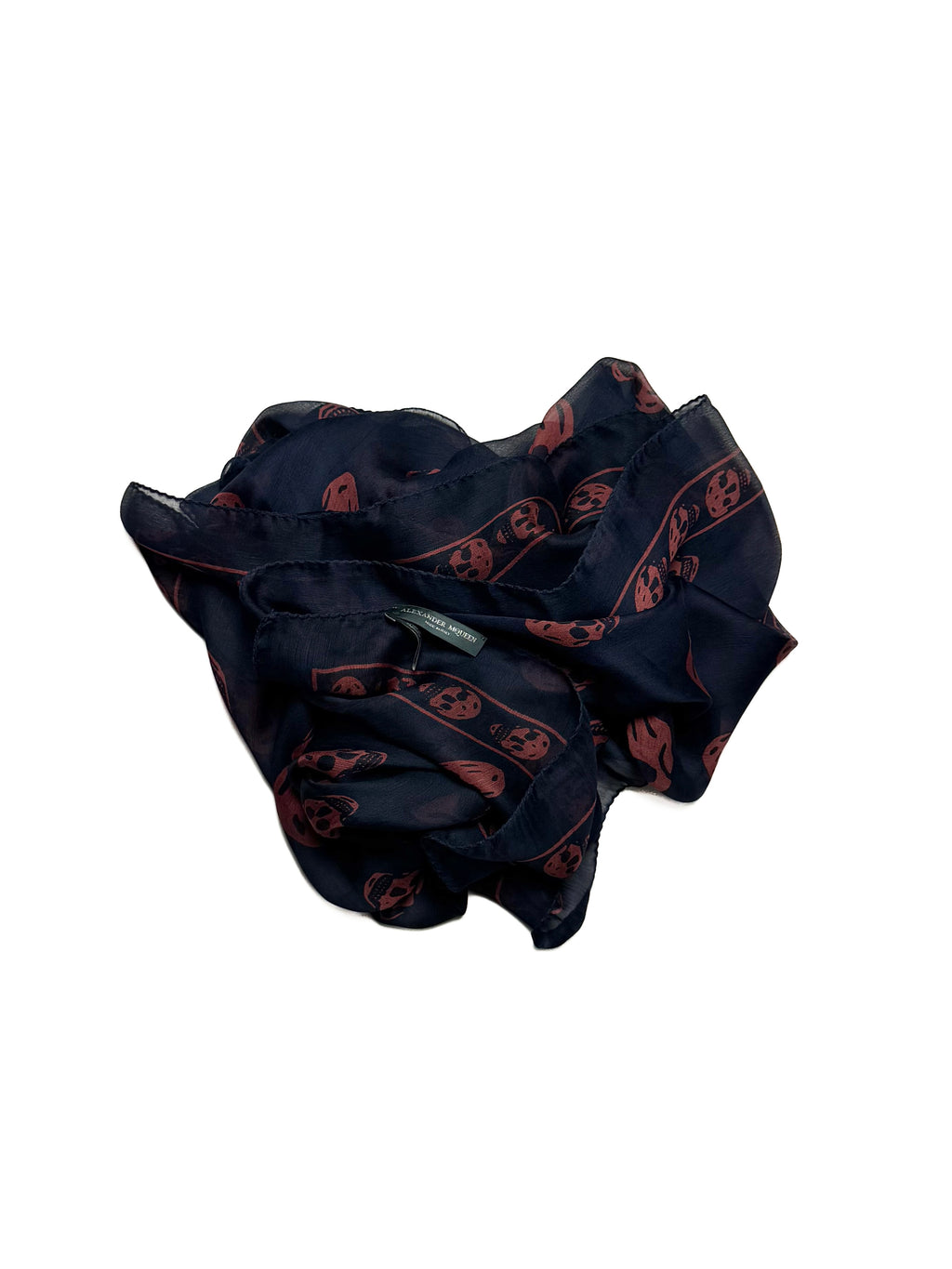 ALEXANDER MCQUEEN Skull Scarf Dark Dark Navy