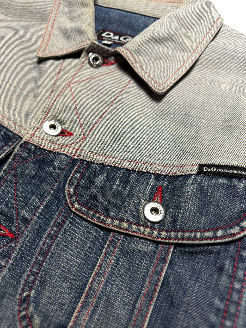 D&G Two Tone Washed Denim Jacket