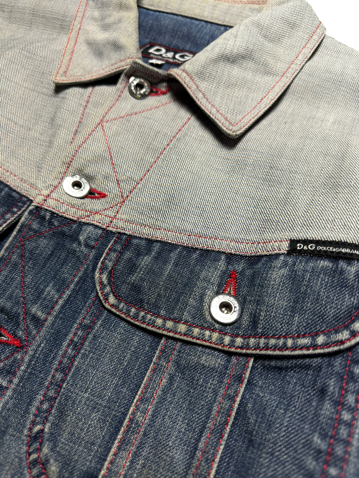 D&G Two Tone Washed Denim Jacket