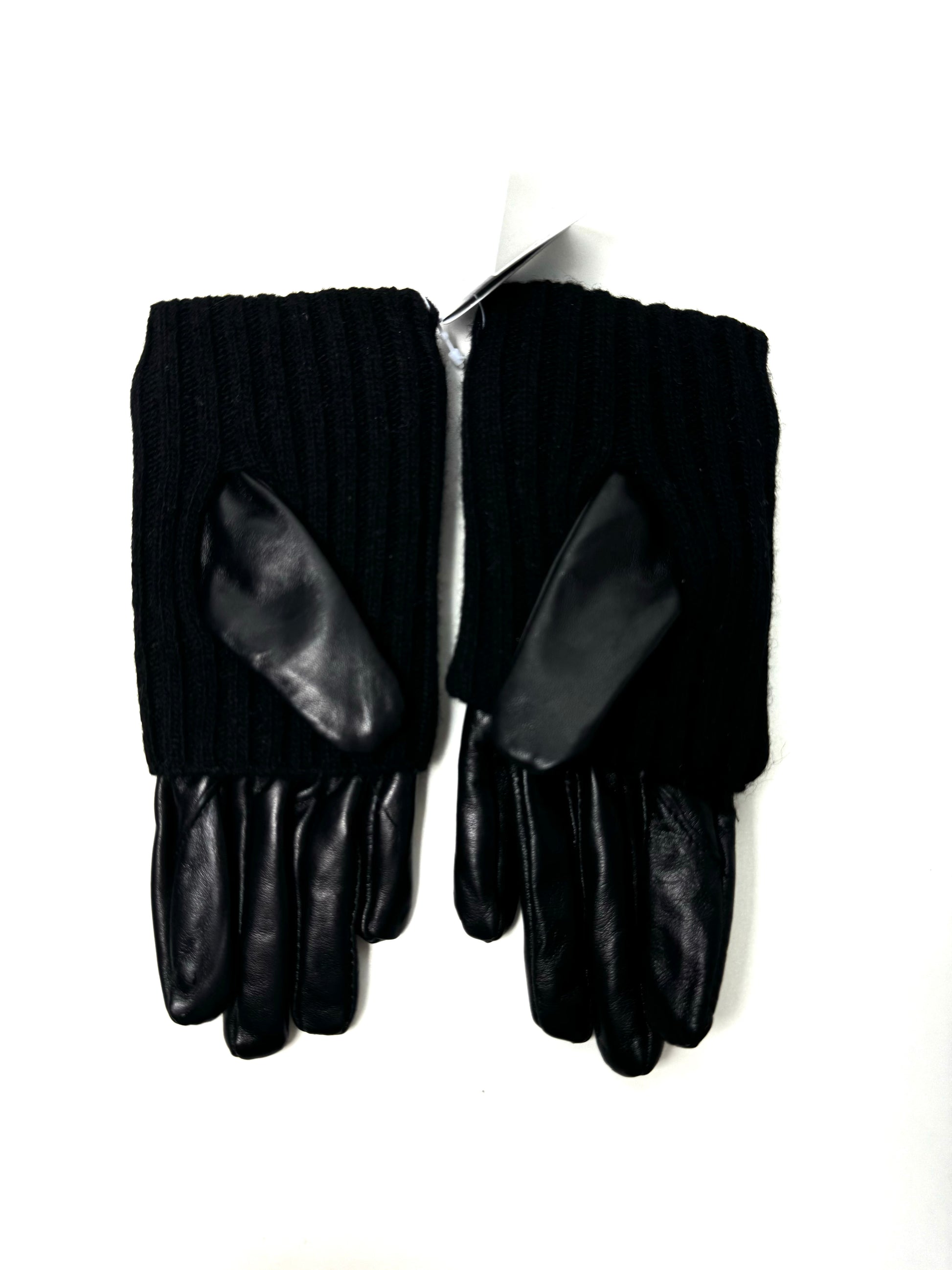 Vivienne Westwood Black Leather Wool Touch Fingertip Glove
