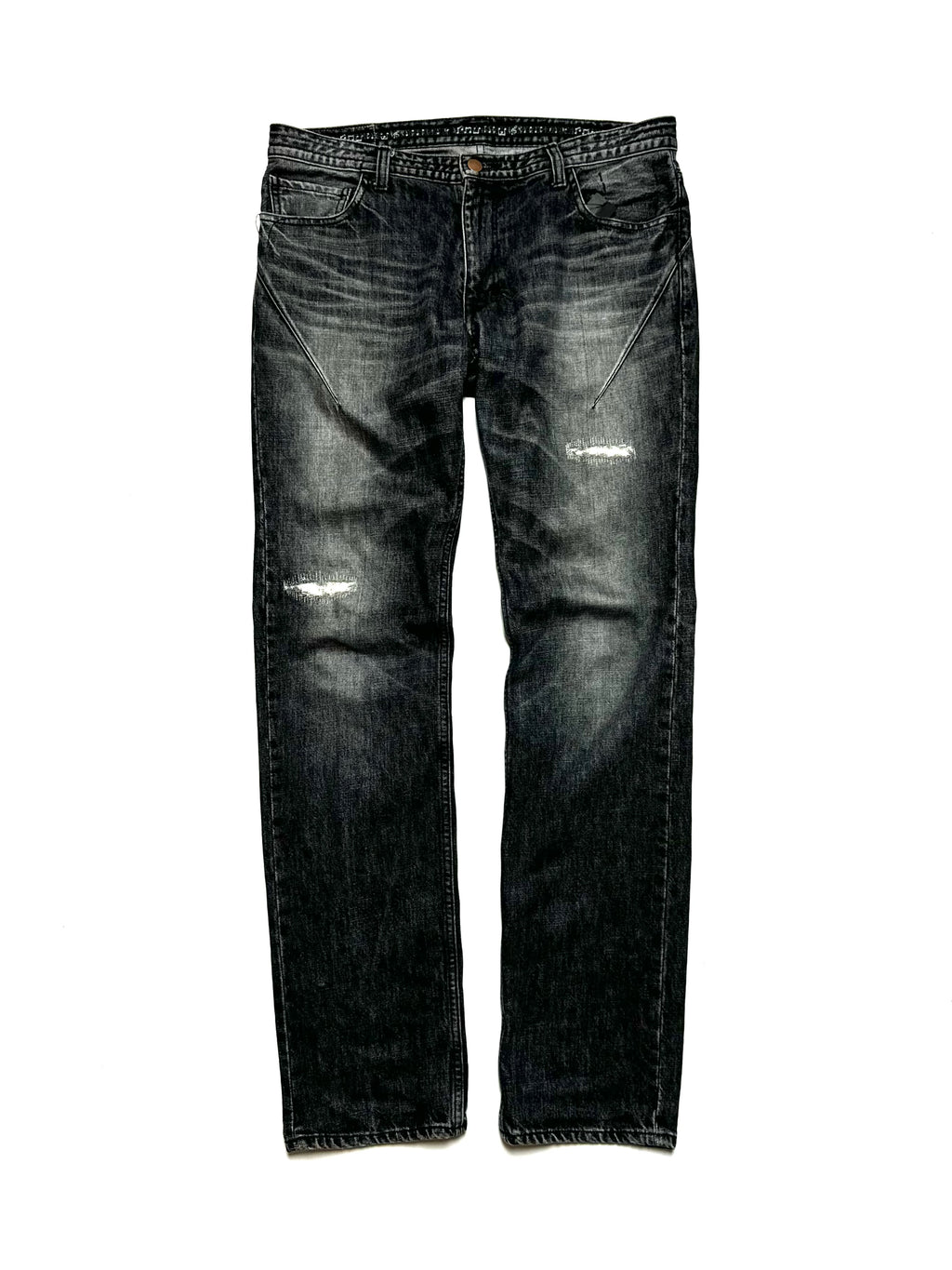 Number Nine Dark Grey Washed Distressed Jean