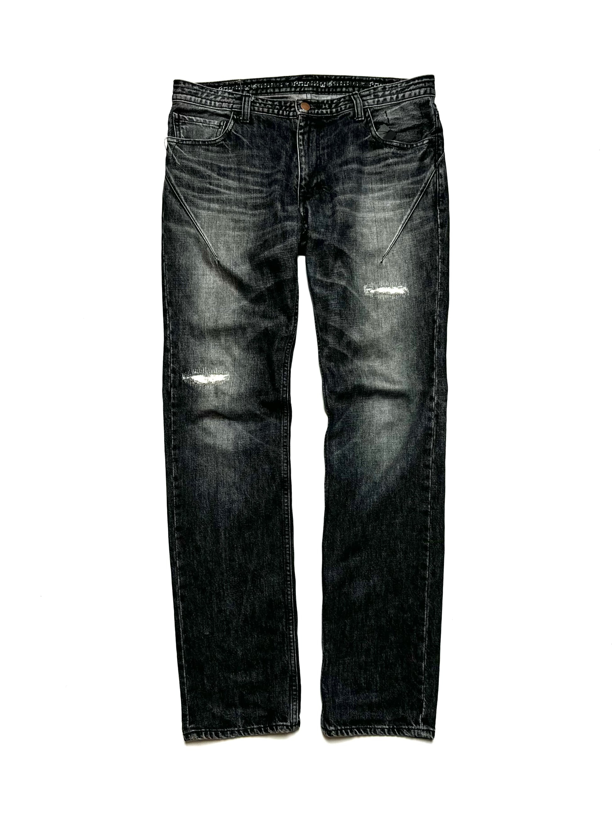 Number Nine Dark Grey Washed Distressed Jean