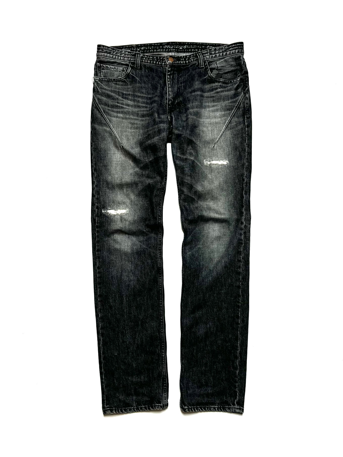 Number Nine Dark Grey Washed Distressed Jean