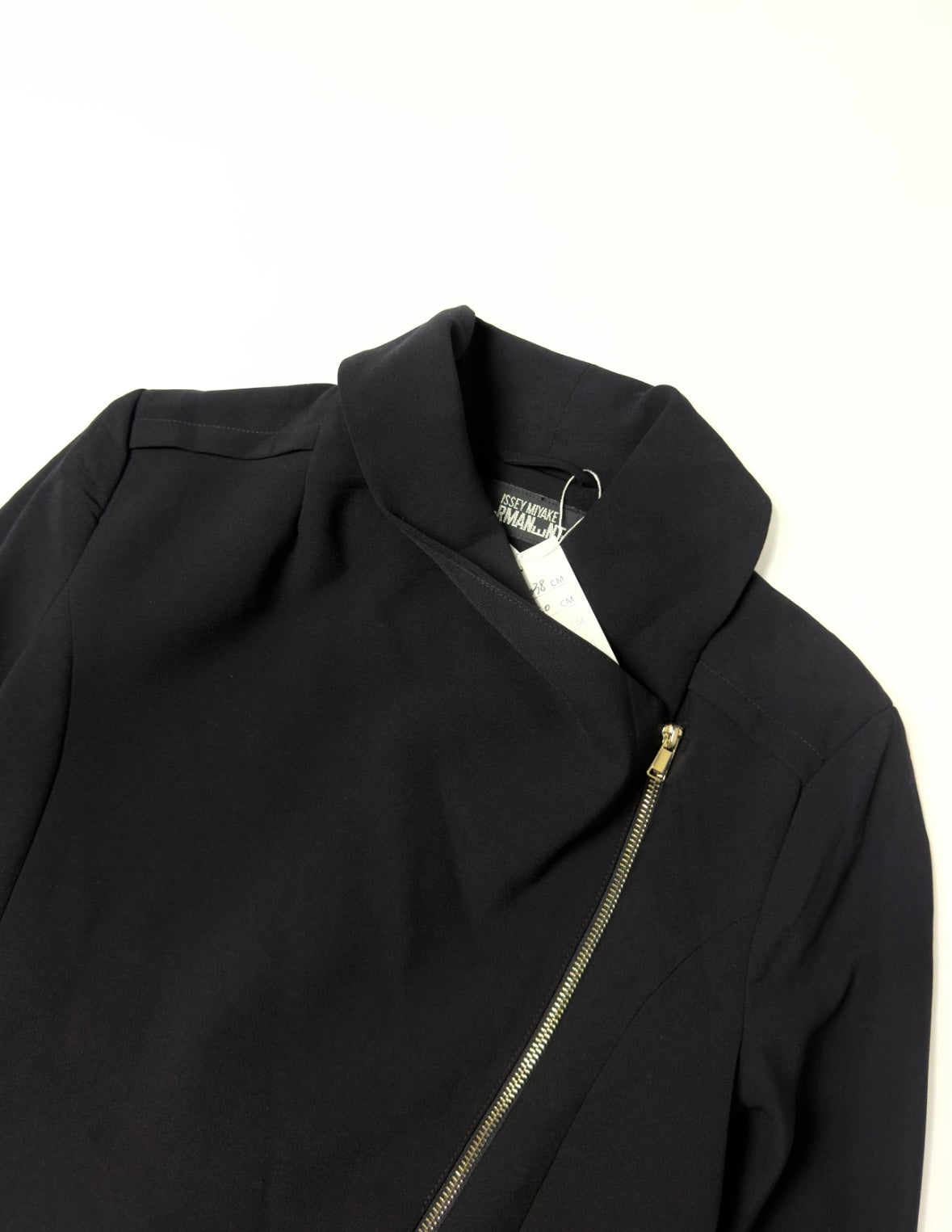 Issey Miyake Permanent Line  Black Asymmetrical Coat
