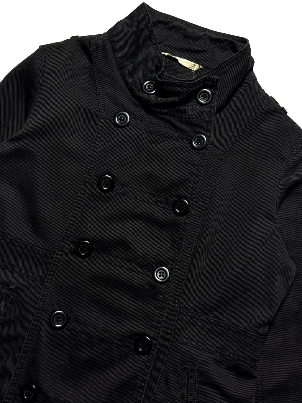 DIESEL Double Breasted Twill Peacoat