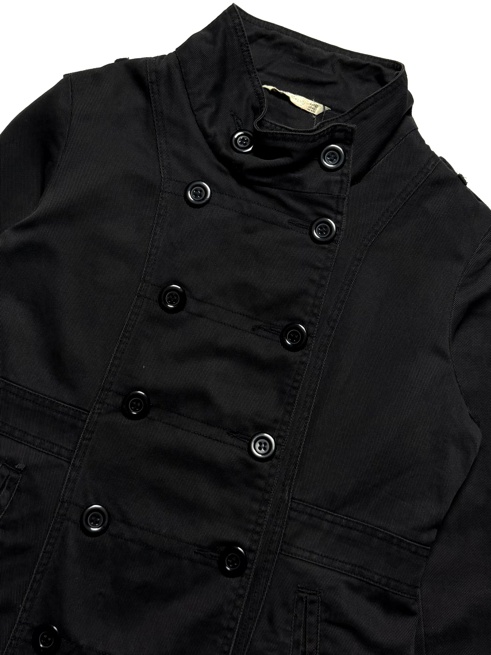 DIESEL Double Breasted Twill Peacoat
