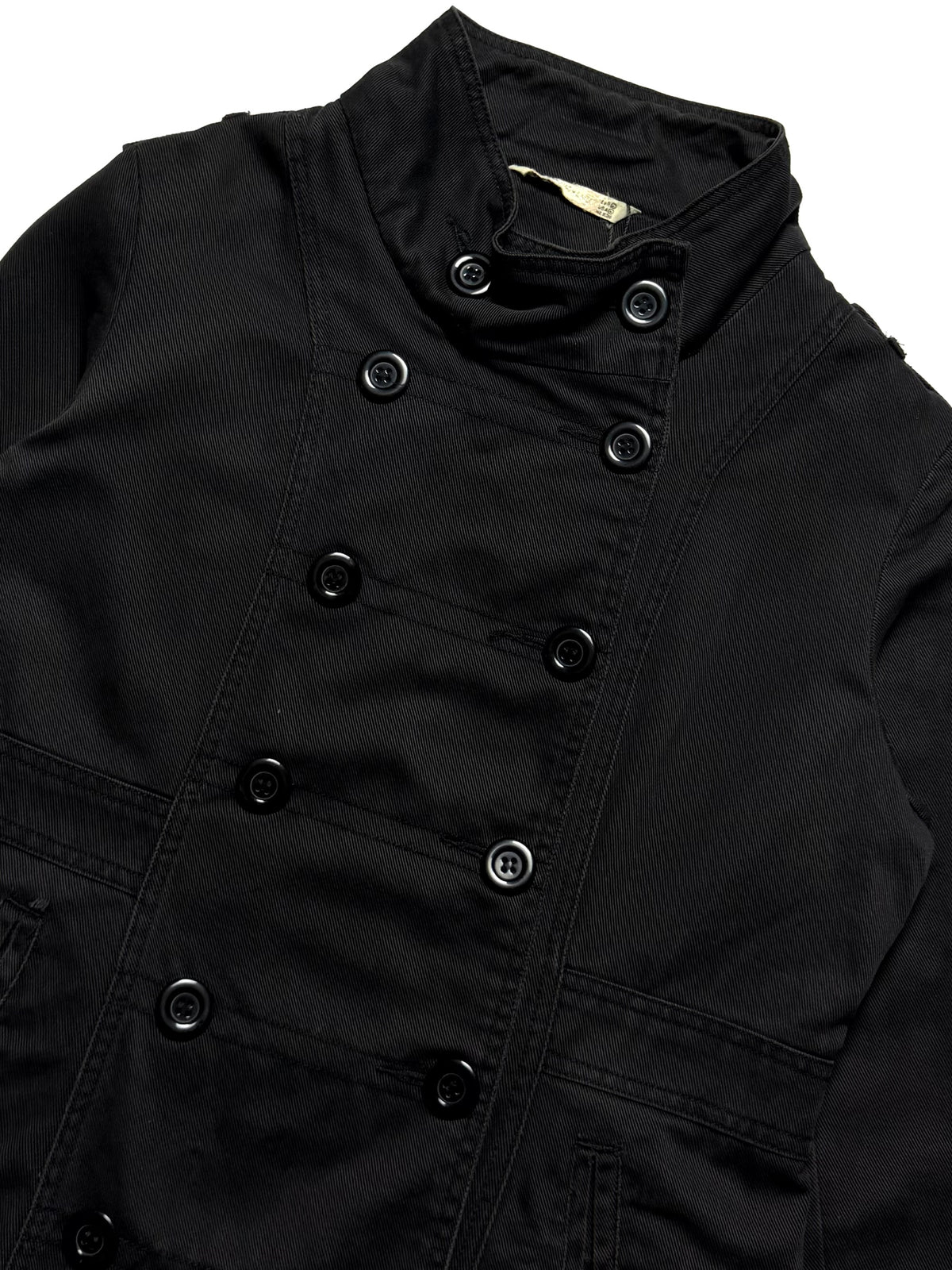 DIESEL Double Breasted Twill Peacoat