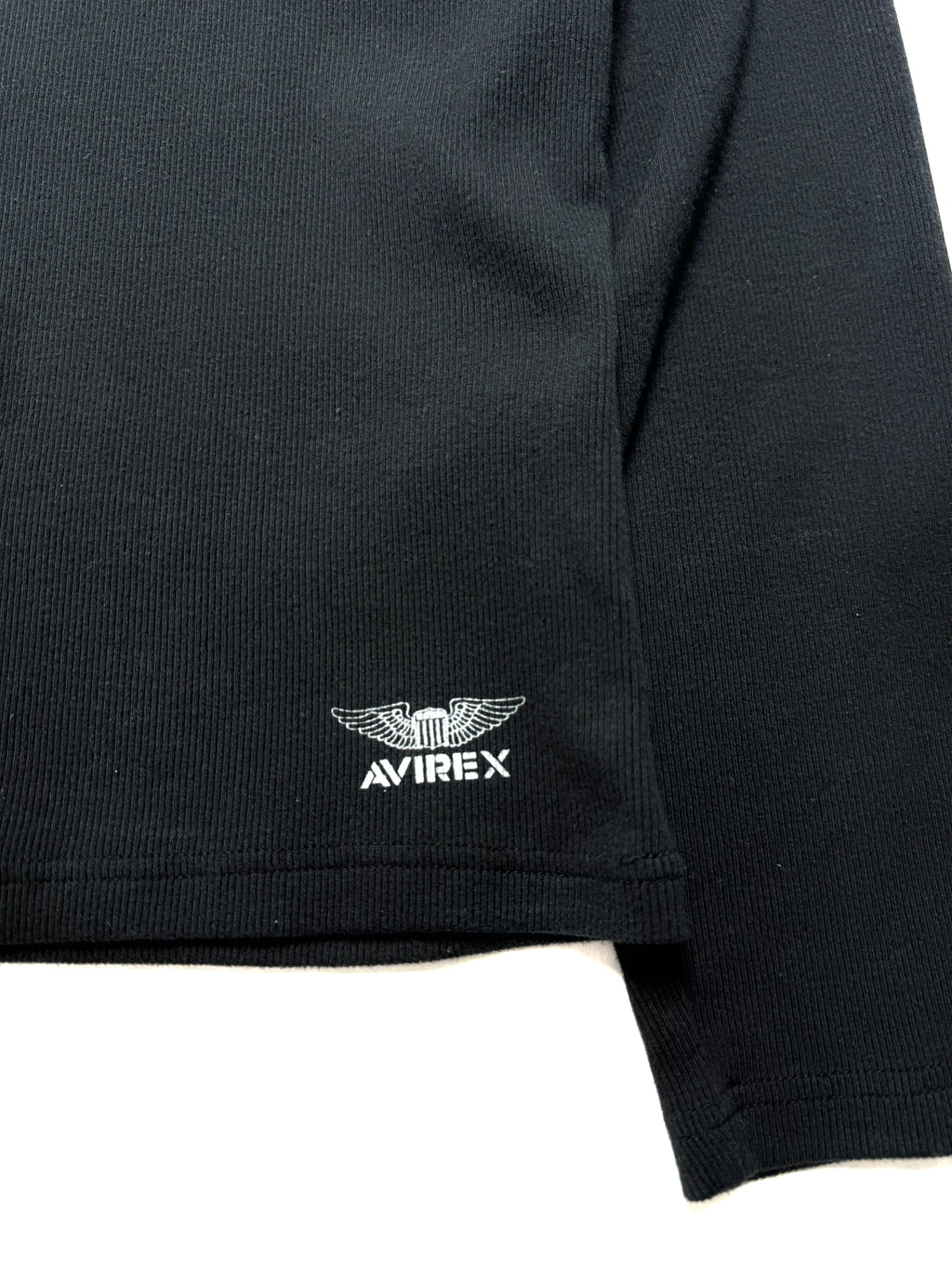Avirex Henley Black Long Sleeve