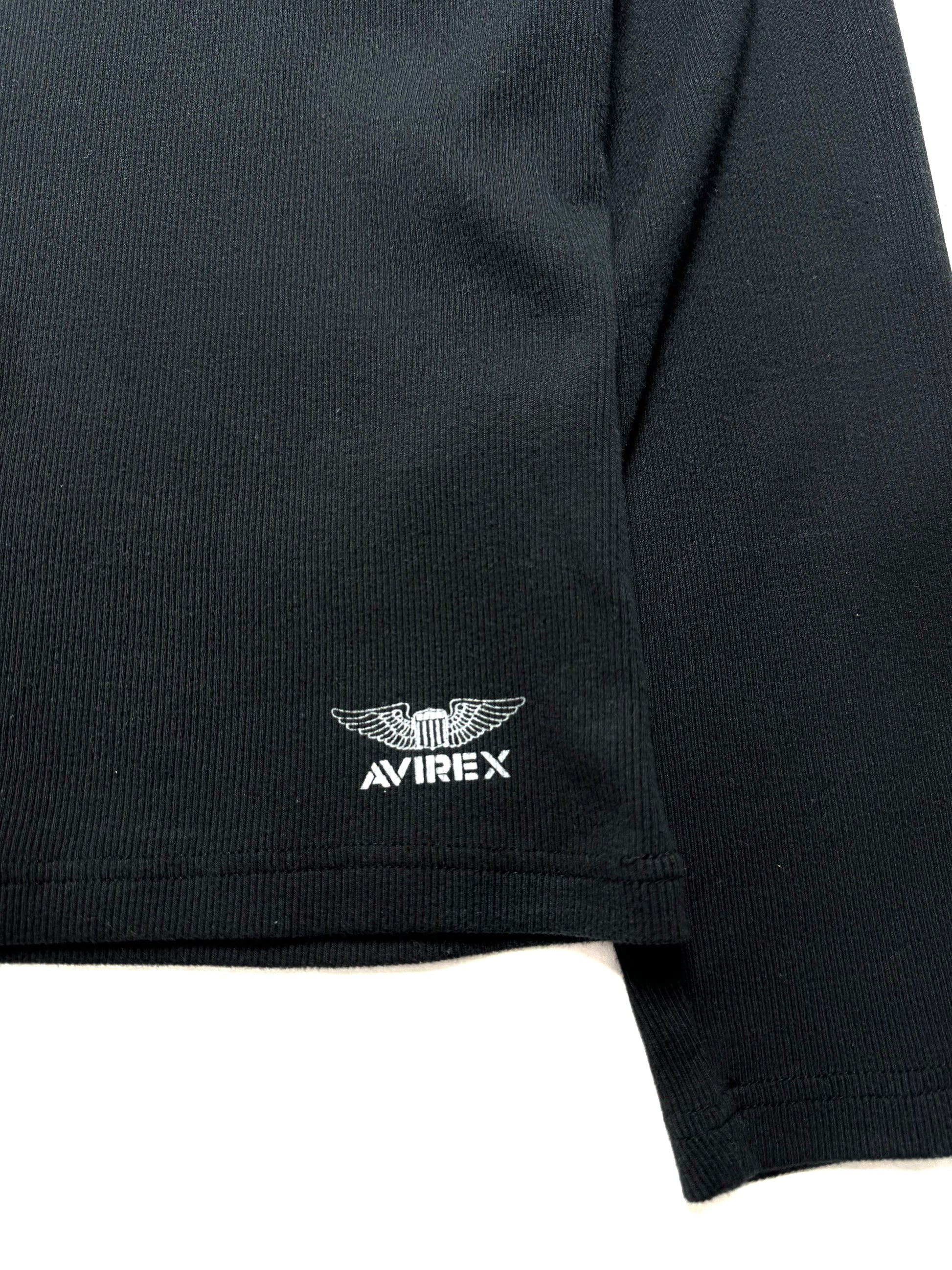 Avirex Henley Black Long Sleeve