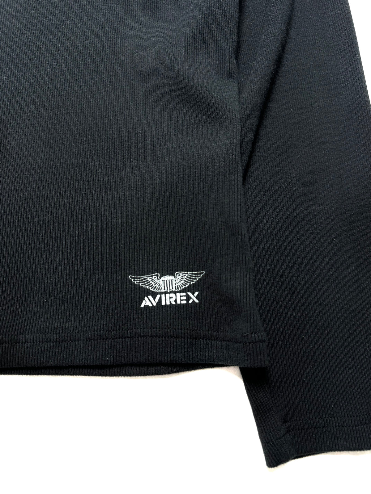 Avirex Henley Black Long Sleeve
