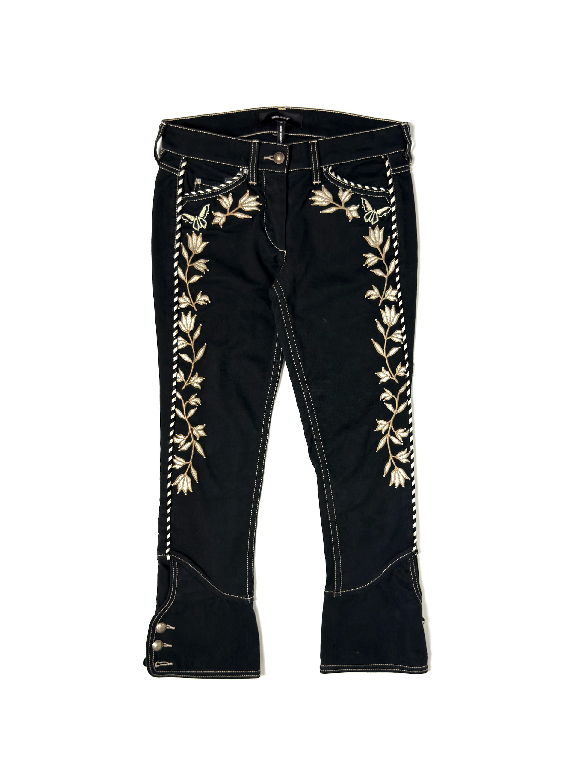 Isabel Marant Embroidery Flower Flared Pant