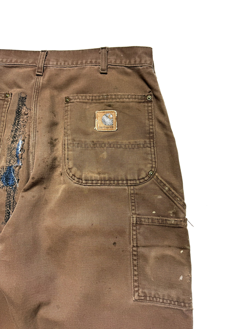 Carhartt Repaired Brown Painted Carpenter Pant