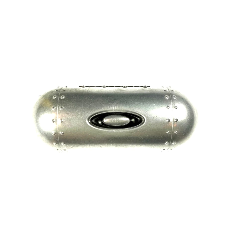 Oakley Case Metal Torpedo Vault Aluminum Silver Clamshell