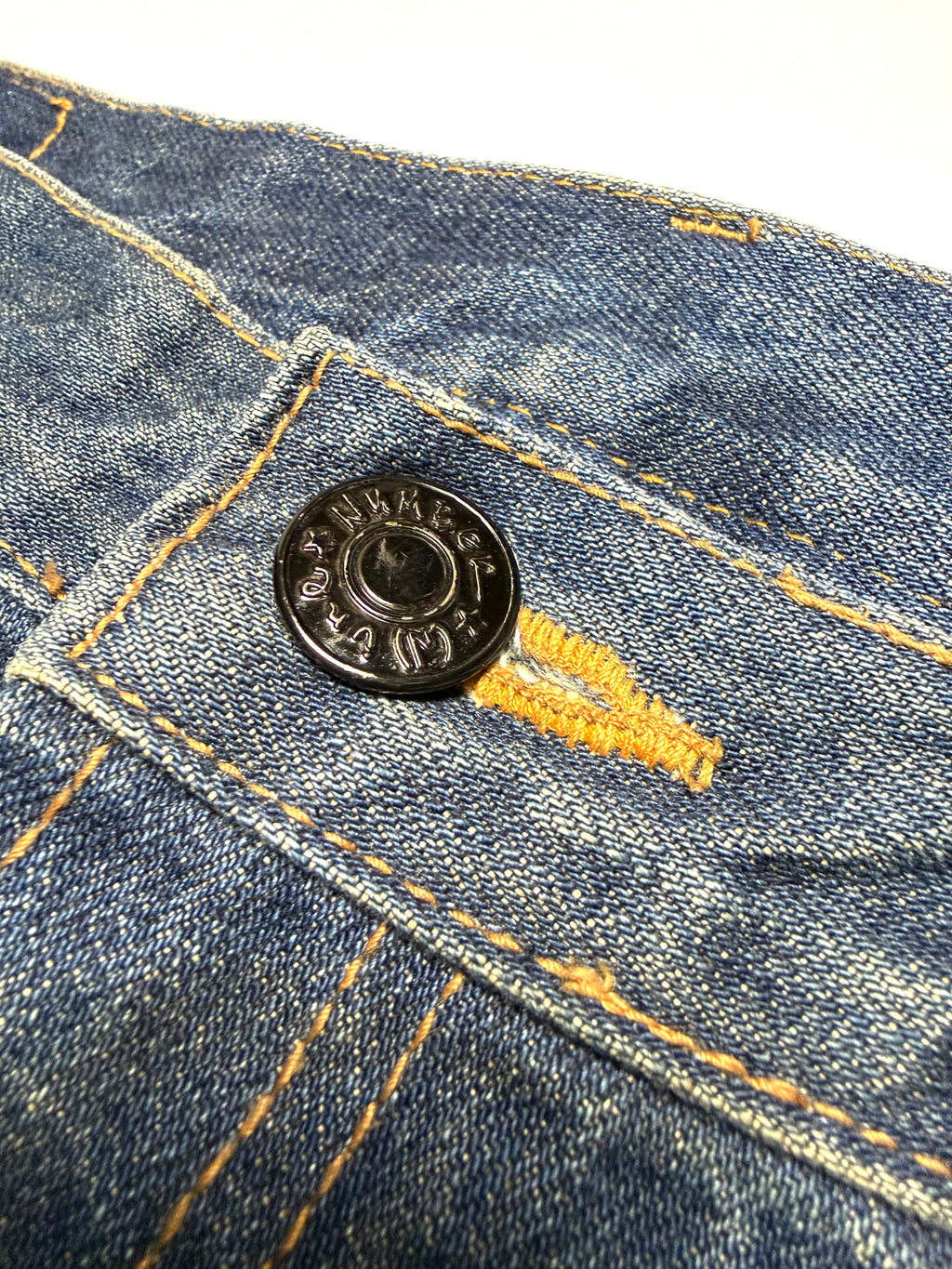 Number (n)ine Mug Washed Flared Denim Jean