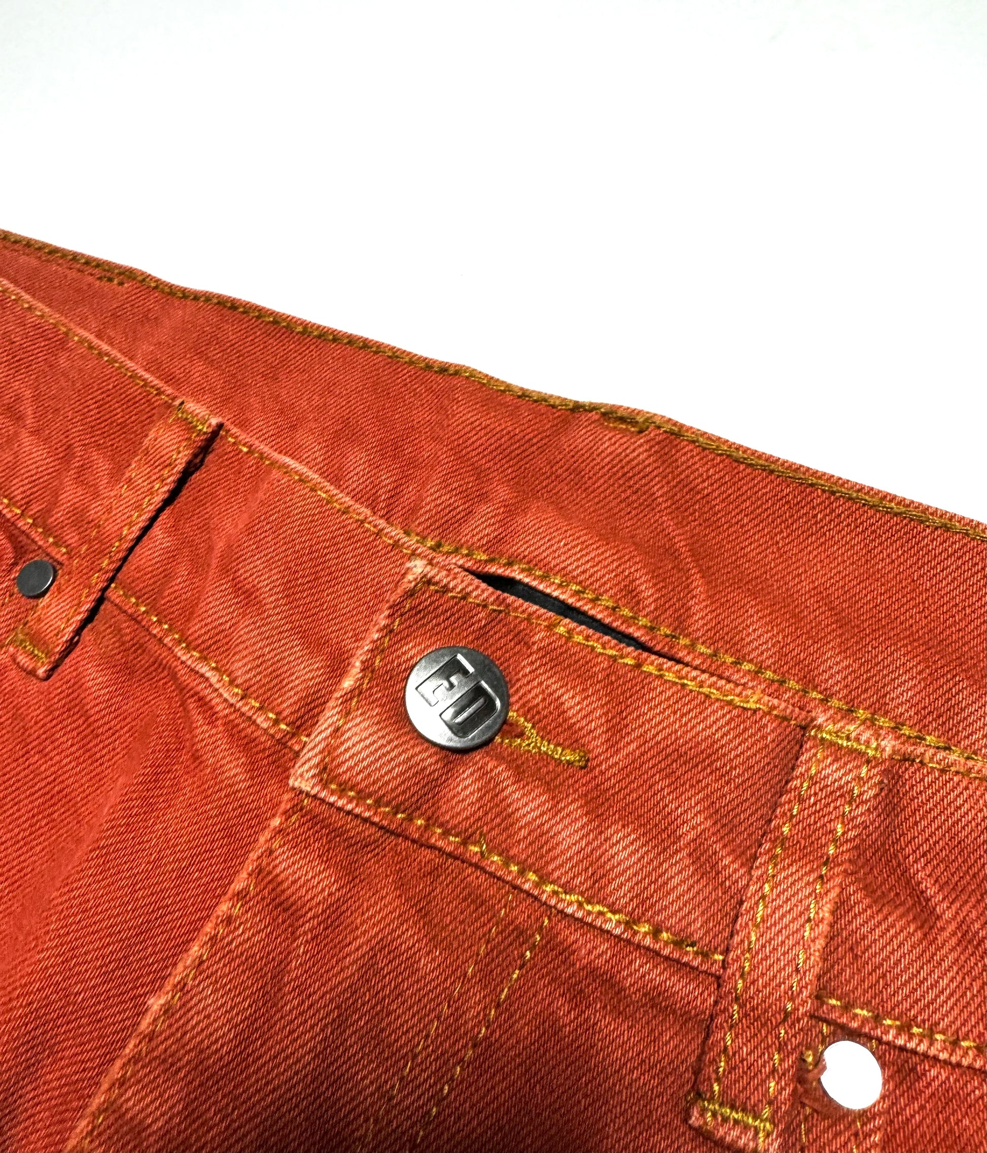 Ed Hardy Orange Dragon Embroidery Pant