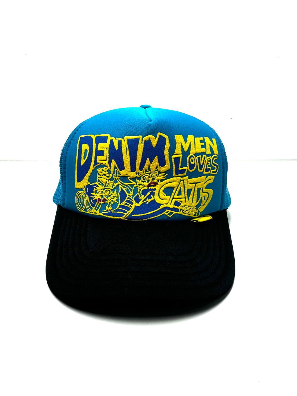 Kapital "Denim Men Loves Cats" Blue Trucker Hat