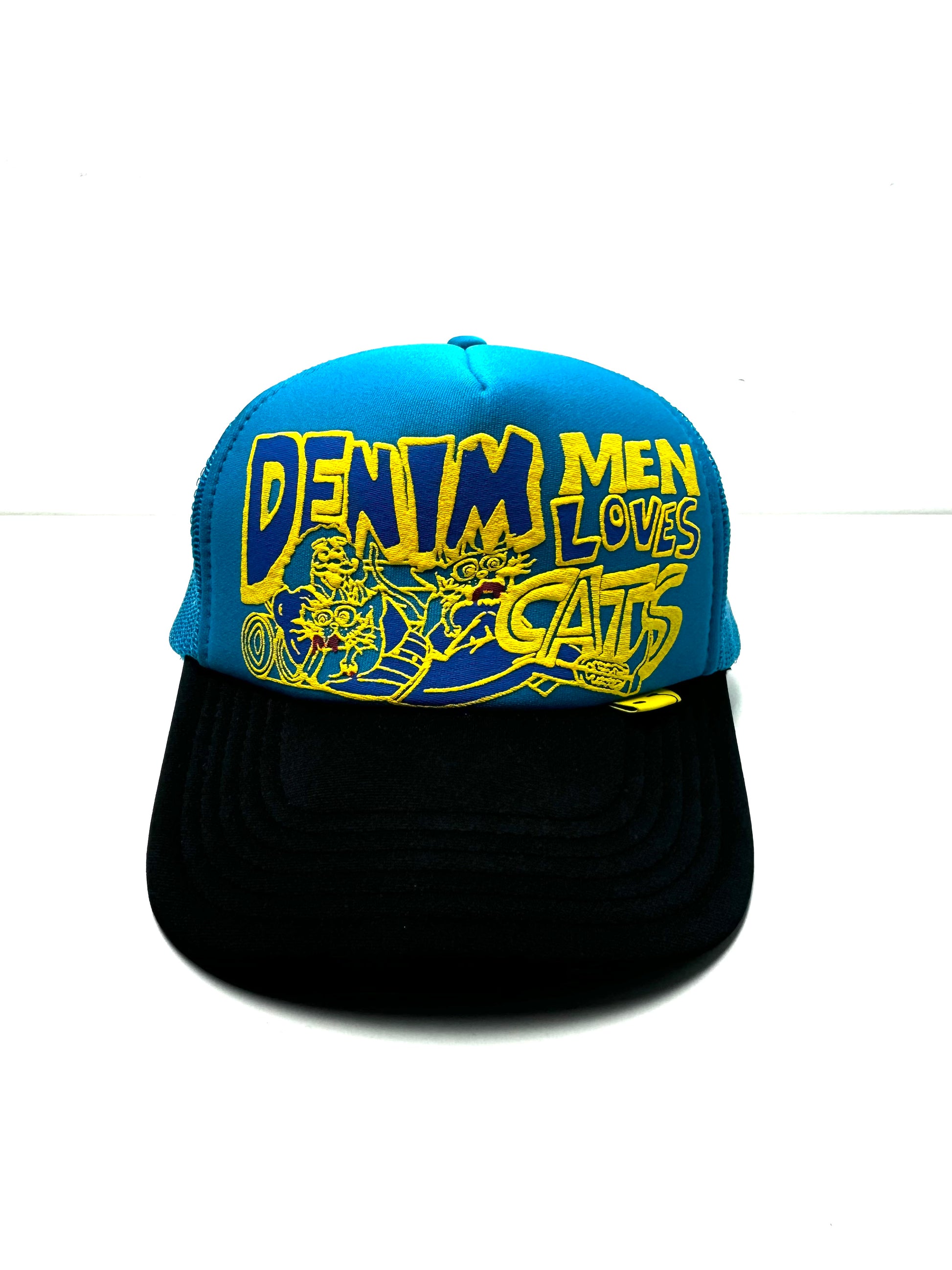 Kapital "Denim Men Loves Cats" Blue Trucker Hat