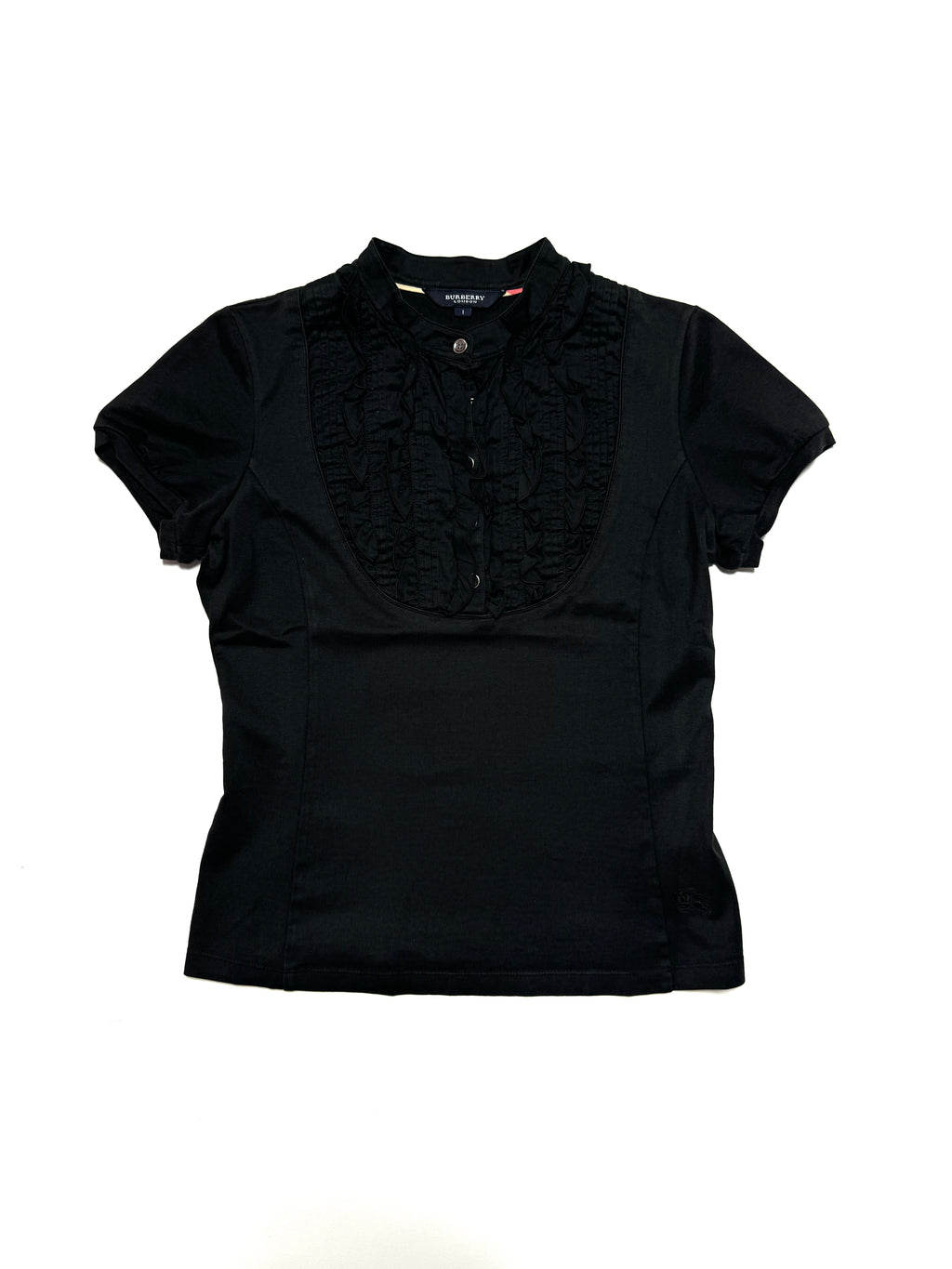 Burberry Blouse Black Short Sleeve