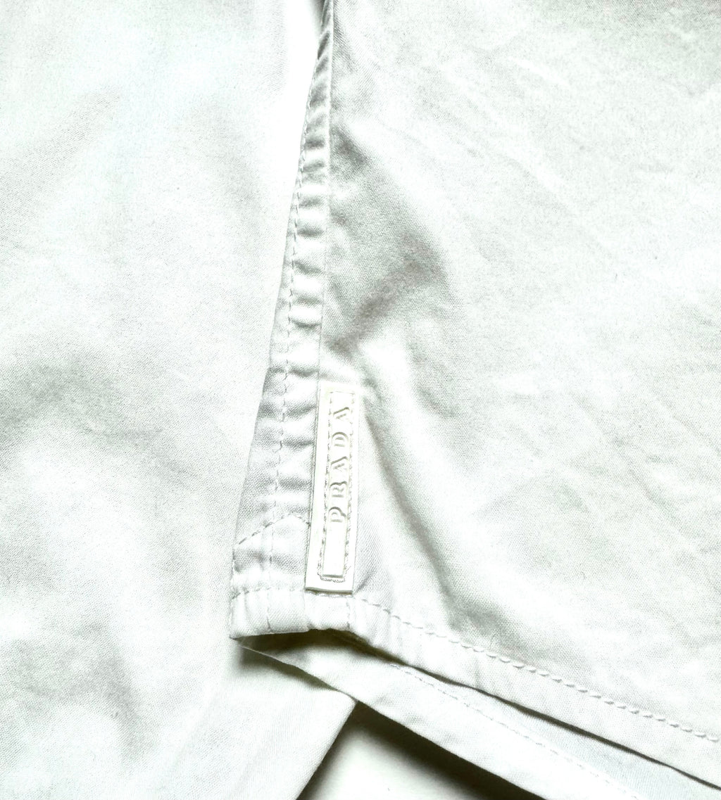 Prada White Chest Pocket White Shirt 2008