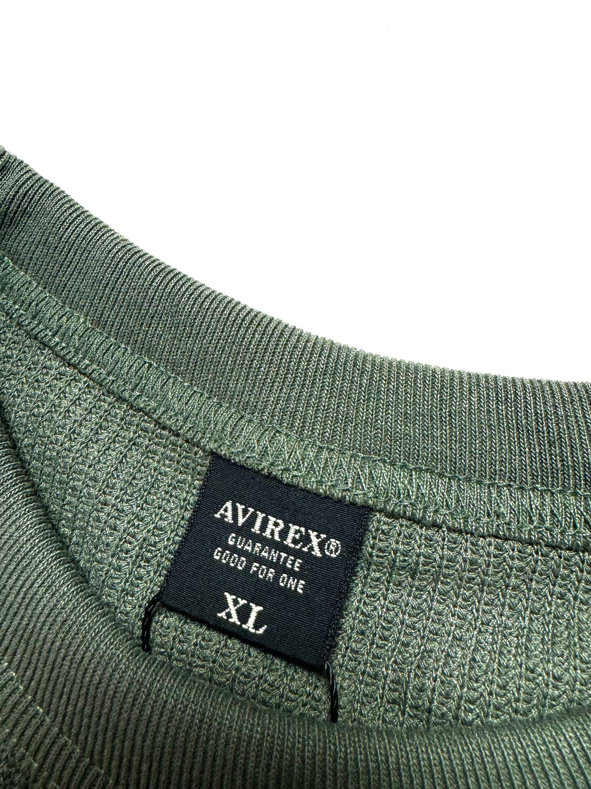 Avirex Army Green Waffle Short Sleeve