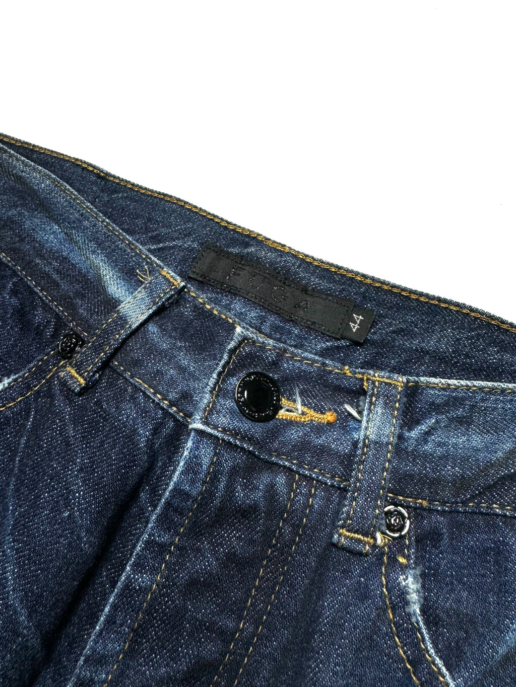 Fuga Distressed Flared Washed Denim Bootcut Jean 2000s