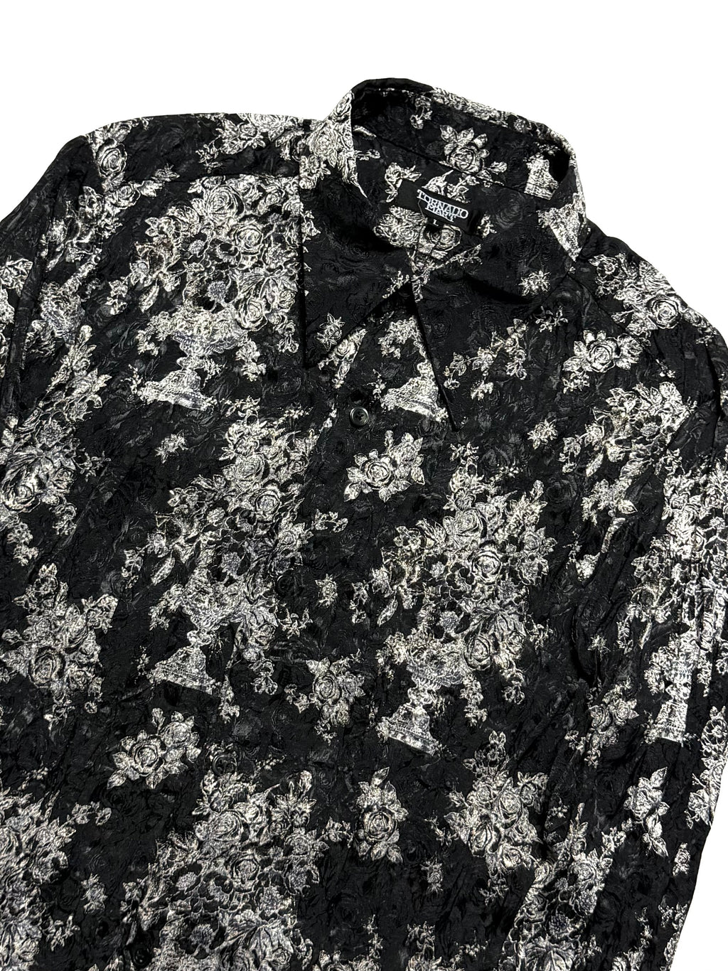 TORNADO MART Floral Shirt Black
