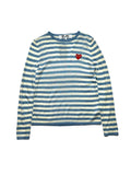 Comme des Garçons Play Sky Blue Stripe Long Sleeve Knit