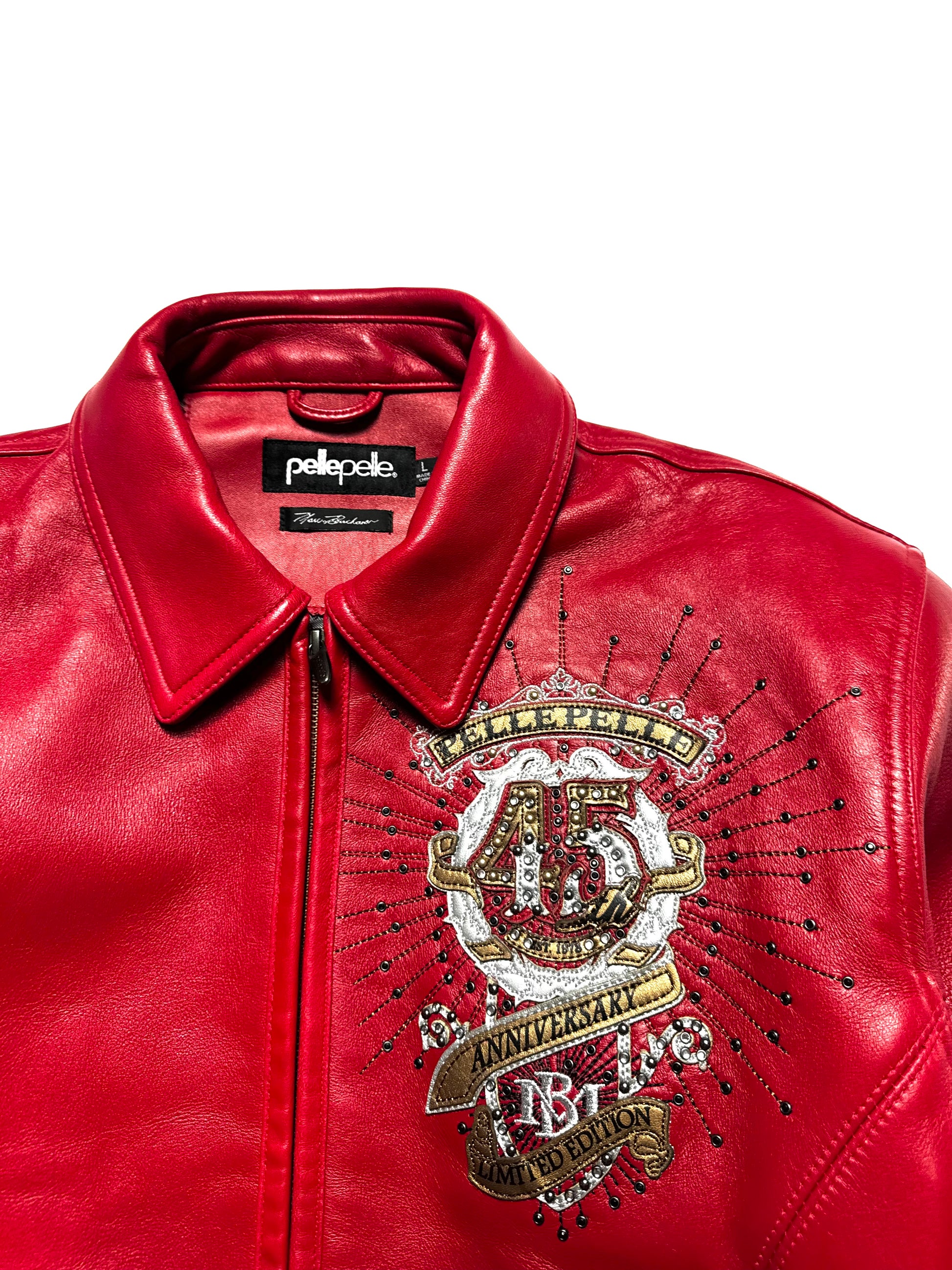 Pelle Pelle Red Leather 45th Anniversary Jacket