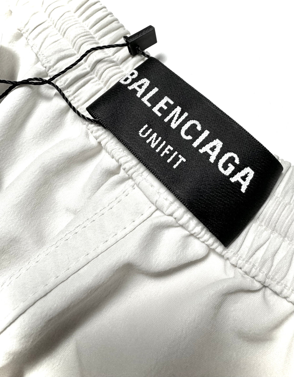 Balenciaga Unifit Sporty B Logo Track White Nylon Pant