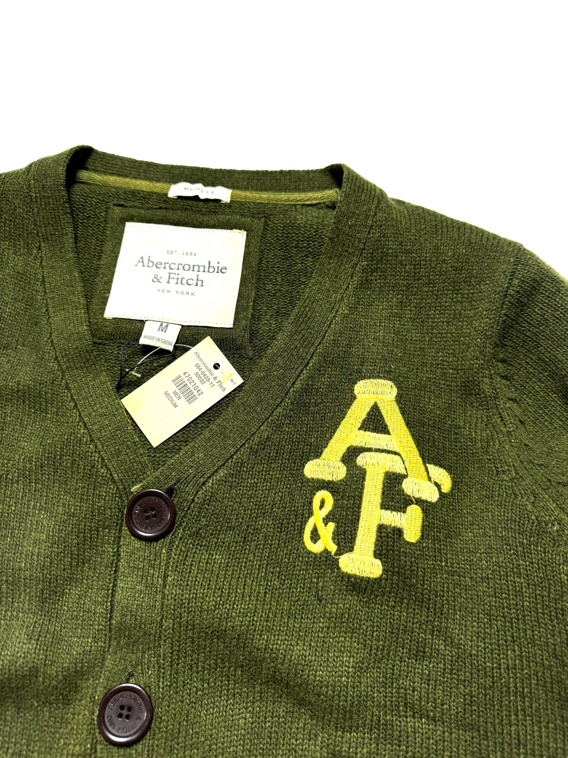 A&F Green Wool Cardigan
