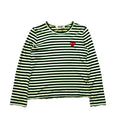 Comme des Garçons Play Green Stripe Long Sleeve Knit
